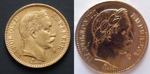 vrai faux 20 francs napoleon III