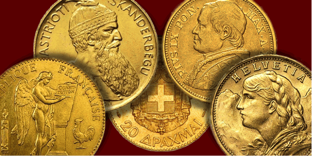 calculer valeur pièces or union latine