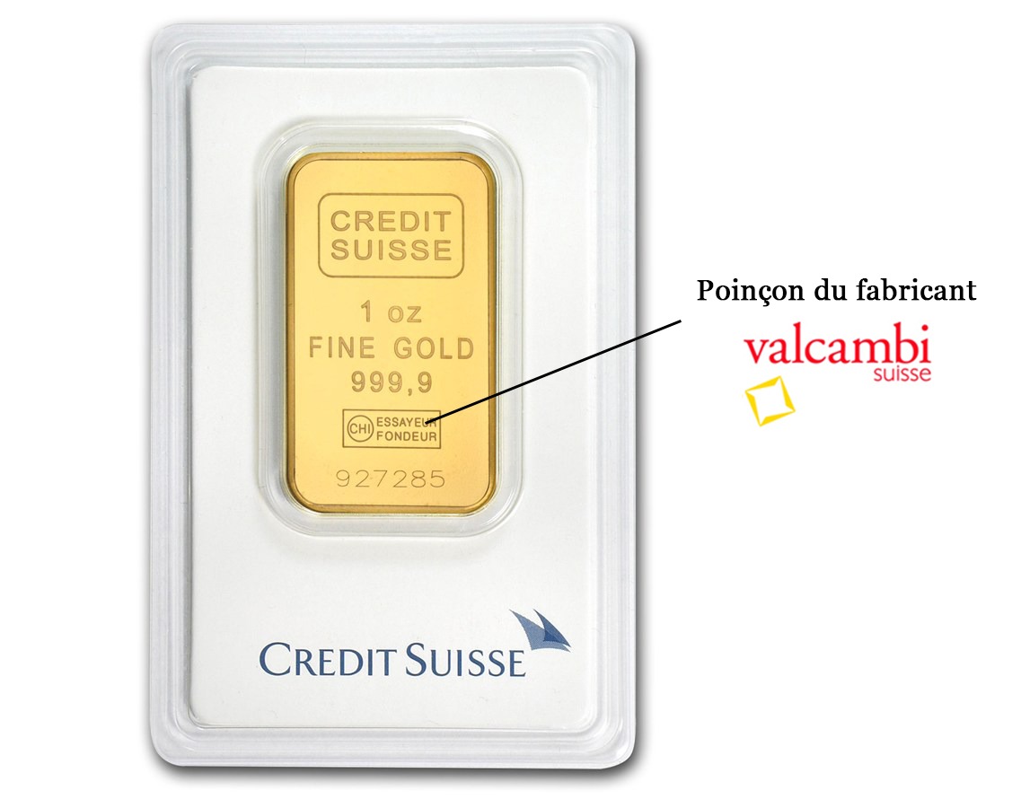 lingot or bancaire credit suisse