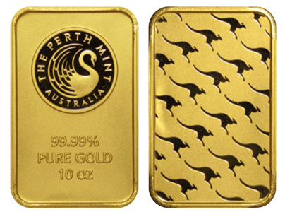 lingots d'or frappés Perth Mint